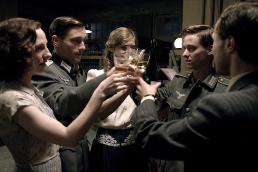 Programme Name: Generation War - Our Mothers, Our Fathers - TX: n/a - Episode: Ep 1 (No. 1) - Picture Shows:  Greta (KATHARINA SCH√úTTLER), Wilhelm (VOLKER BRUCH), Charlotte (MIRIAM STEIN), Friedhelm (TOM SCHILLING), Victor (LUDWIG TREPTE) - (C) ZDF - Photographer: -